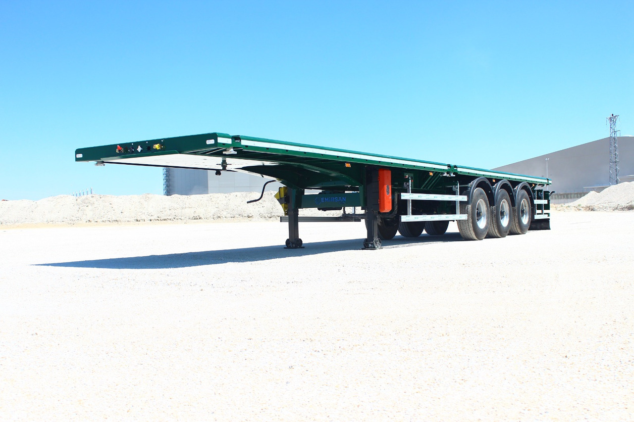 New Dropside/ Flatbed semi-trailer EMIRSAN Immediate Delivery From Stock 13.60 METER FLATBED: picture 5