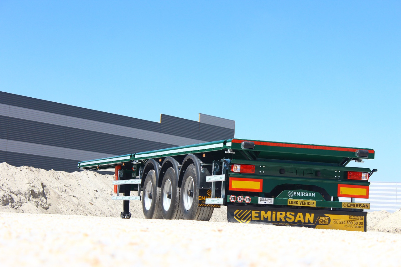 New Dropside/ Flatbed semi-trailer EMIRSAN Immediate Delivery From Stock 13.60 METER FLATBED: picture 3