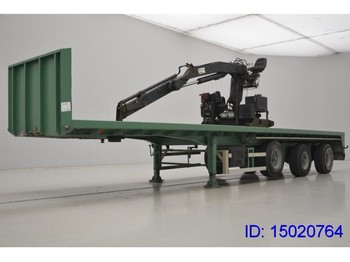 Dropside/ Flatbed semi-trailer E K W Rolling crane: picture 1