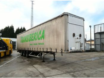 Curtainsider semi-trailer FRUEHAUF full steel frame tri axle 34 ton with lifting roof: picture 1