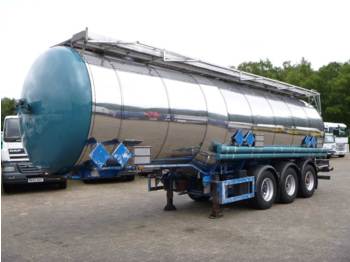 Tank semi-trailer for transportation of chemicals Feldbinder Chemical tank inox 37 m3 / 3 comp: picture 1