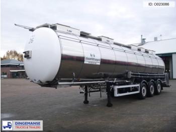 Tank semi-trailer for transportation of food Feldbinder Chemical tank inox 39 m3 / 3 comp: picture 1