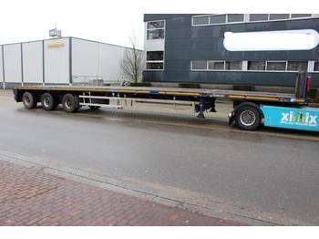 Dropside/ Flatbed semi-trailer Goldhofer Vlakke dubbel (2x) uitschuifbare oplegger // 3x gestuurd: picture 1