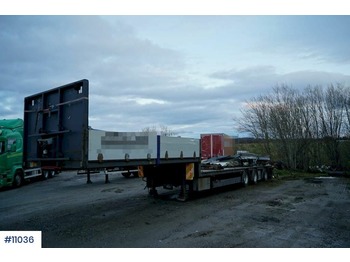 Low loader semi-trailer HRD Jumbosemi trailer with frame set, driving ramps and 6m extension: picture 1