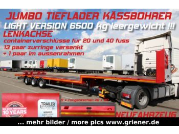New Low loader semi-trailer Kässbohrer JS / JUMBOPLATEAU SATTEL /BPW /LENKACHSE /LIGHT: picture 1