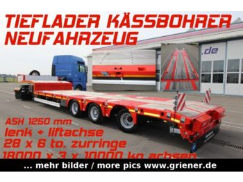 New Dropside/ Flatbed semi-trailer Kässbohrer LB3E / LENKACHSE / LIFT / SAF 3 x 10 t./JUMBO: picture 1