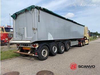 Tipper semi-trailer Kel-Berg 60m3 Aut. presenning - Nedfældbar sider: picture 1