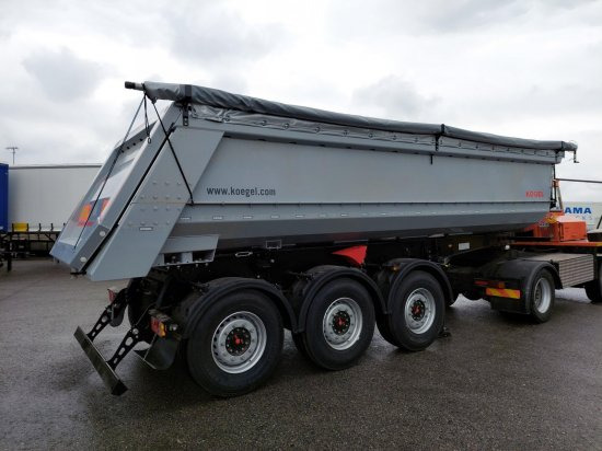 New Tipper semi-trailer Kögel SKM24 HARDOX Stahl- Kippmulde 24m³, Liftachse, Rollplane,  Sofort Verfügbar: picture 2
