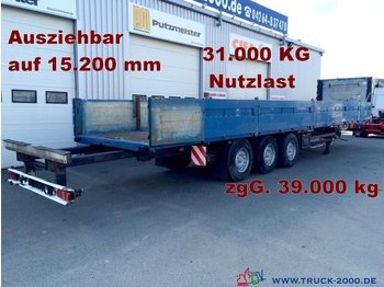 Dropside/ Flatbed semi-trailer Kögel SN24 Spezial Verlängerbar auf 15,20m NL 31.000kg: picture 1