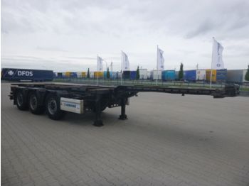 Container transporter/ Swap body semi-trailer Krone Box Liner SDC 27 eLTU6 Sled Chassis: picture 1