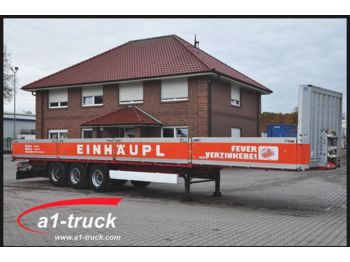 Dropside/ Flatbed semi-trailer Krone SD 27, Pritsche, Plattform, Bordwand, Liftachse,: picture 1