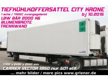 Refrigerator semi-trailer Krone SER 10zLNZ4-s / CARRIER 1950 /LBW 2 to. CITY !!!: picture 1