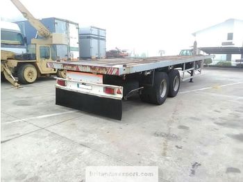 Dropside/ Flatbed semi-trailer Listrailer with twist locks on springs suspension: picture 1