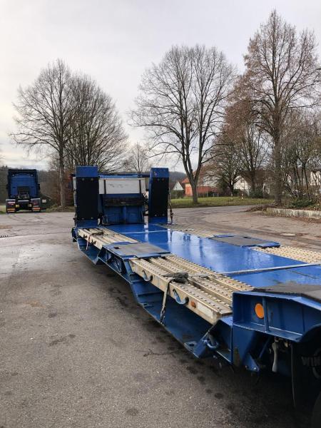 Low loader semi-trailer Langendorf Tiefbett verbreit-absattelbar 3xLenka.5m TELE