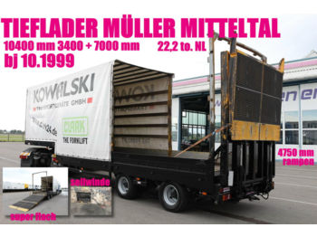 Low loader semi-trailer Müller-Mitteltal TS2/IDEAL FÜR STAPLER und bühnentransport /RAMPE: picture 1
