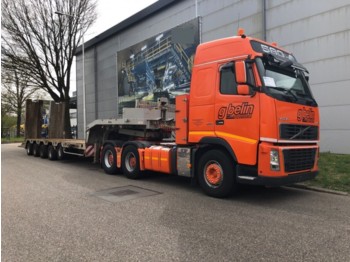 Low loader semi-trailer Nicolas Lowbed 79500 KG, Truck (2007)  FH16 580 6x4, Retarder, Standairco, Adjustable Dish (3.5) Inch / Duim, Airco, Hub reduction,Combi: picture 1