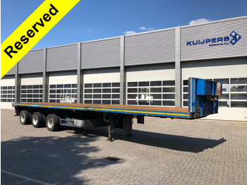 Dropside/ Flatbed semi-trailer Nooteboom OVB 48 VV / 3 axle 10 ton BPW Drum Steering / Extandable 21 mtr / NL Trailer: picture 1