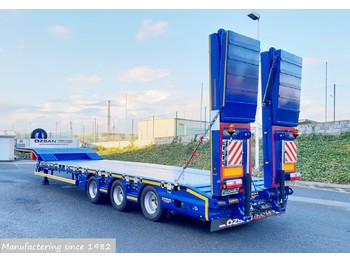 New Low loader semi-trailer for transportation of heavy machinery Ozsan Trailer Low loader 3 Axle Lowbed, Low-losder Fix or Extendable OZS-L3: picture 1