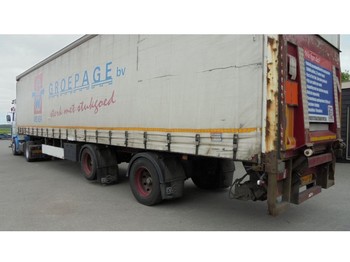 Curtainsider semi-trailer Pacton 2 axle city Lifting/steering axle/taillift: picture 1