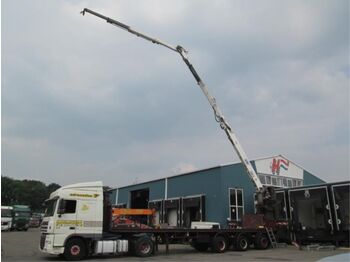 Dropside/ Flatbed semi-trailer Pacton 3 AXLES WITH LONG CRANE: picture 2