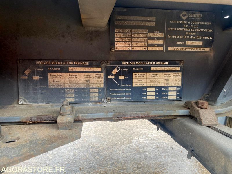 Semi-trailer REMORQUE SAMRO PORTE CAISSON