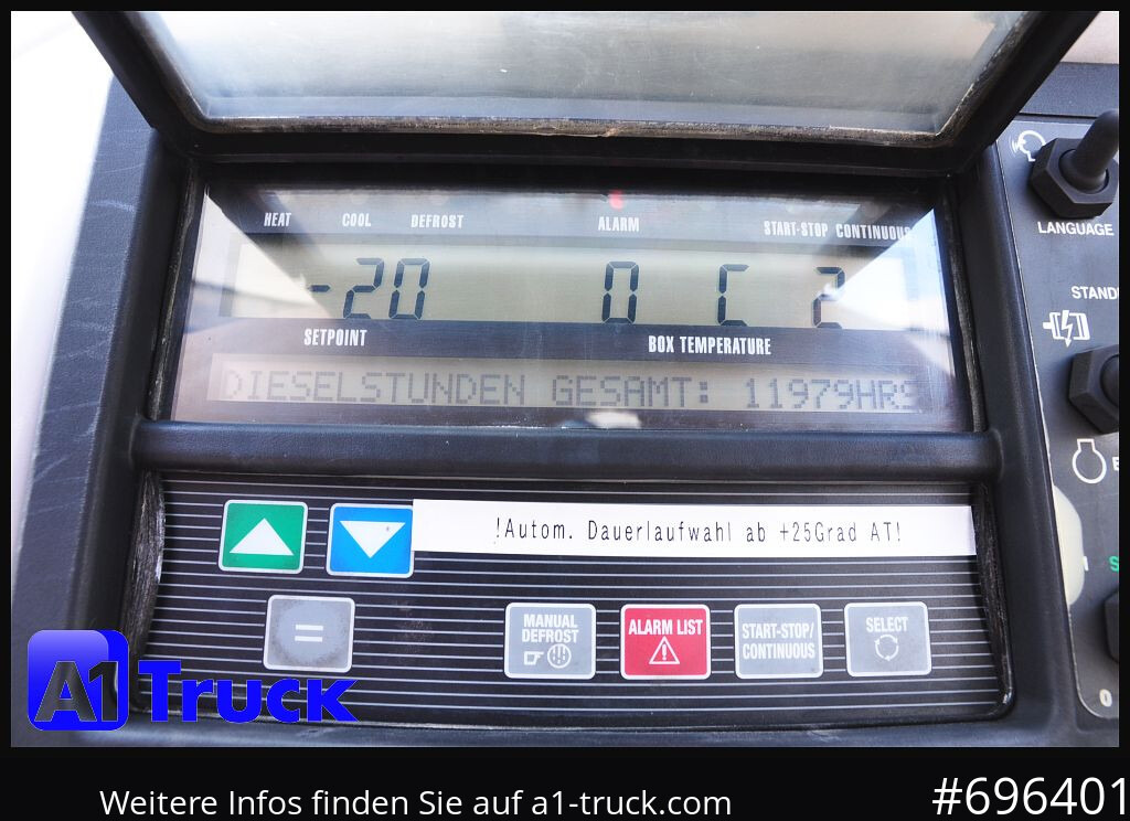 Refrigerator semi-trailer KRONE SDR 27 Carrier 1950 Mt., Lift, Multitemp.