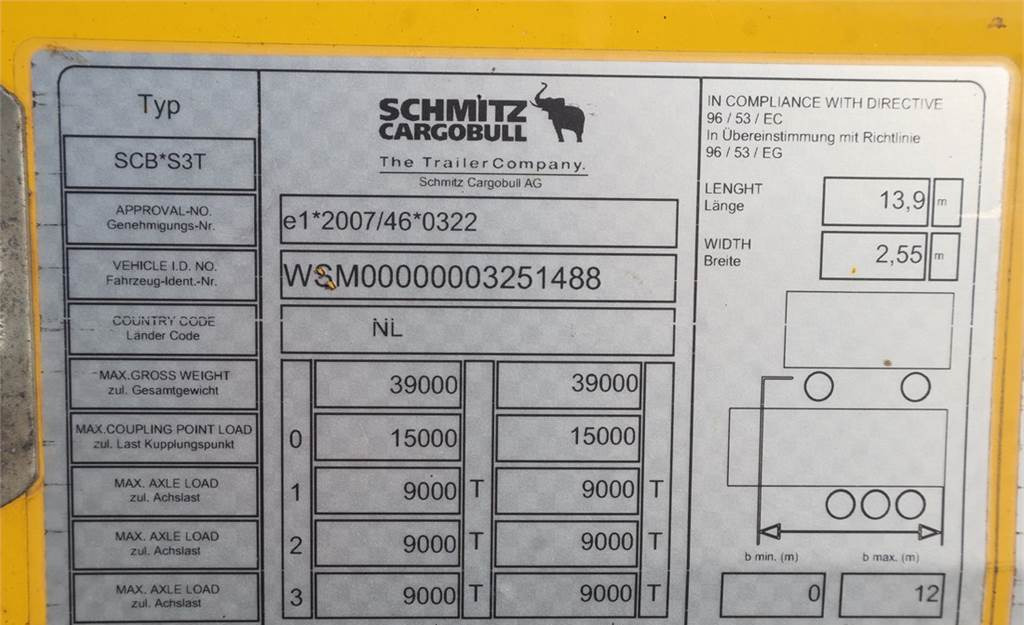 Curtainsider semi-trailer Schmitz CARGOBULL SCB53T CoC Documents, TuV Loading Certif: picture 5