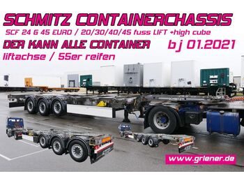 Container transporter/ Swap body semi-trailer Schmitz Cargobull SCF 24 G 45 EURO / 20/30/40/45 fuss LIFT: picture 1