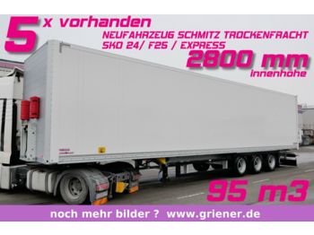 New Closed box semi-trailer Schmitz Cargobull SKO 24/ 2,80 innen / MEGA/BPW TROMMEL zurrleiste: picture 1