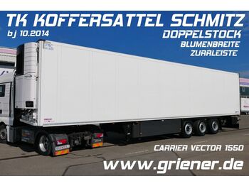 Refrigerator semi-trailer Schmitz Cargobull SKO 24/ DOPPELSTOCK / BLUMEN /CARR VECTOR 1550: picture 1