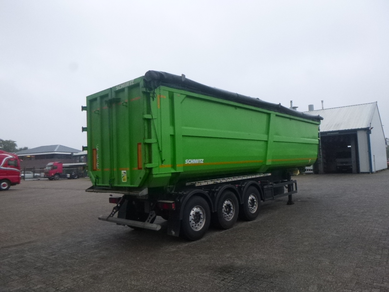 Tipper semi-trailer Schmitz Cargobull Tipper trailer steel 58 m3 + tarpaulin: picture 4