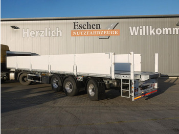 New Dropside/ Flatbed semi-trailer Schröder 12,85m*Rollkran-Kran*Pritsche Lenkachse: picture 3