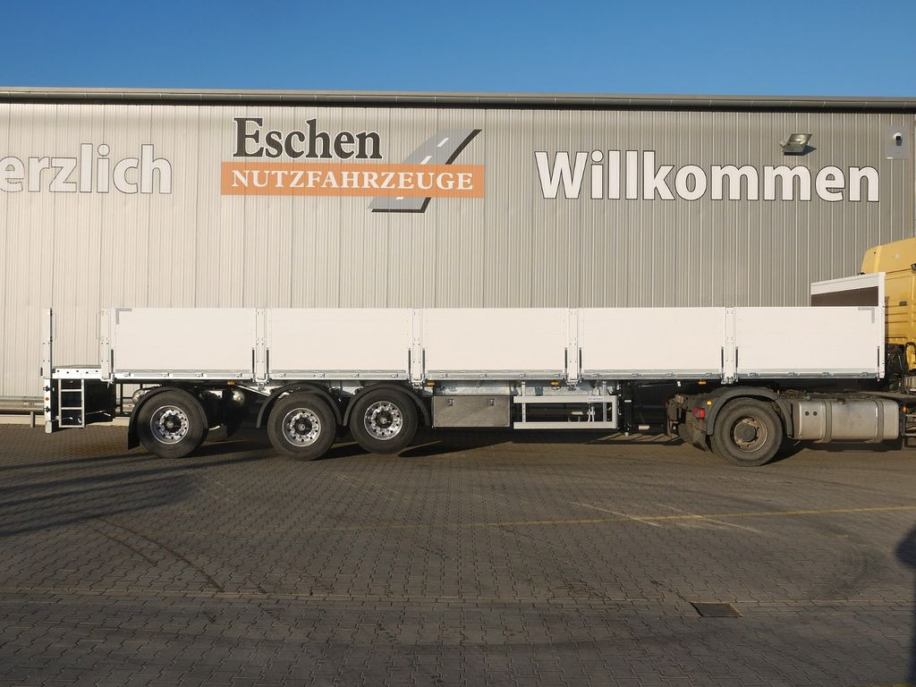 New Dropside/ Flatbed semi-trailer Schröder 12,85m*Rollkran-Kran*Pritsche Lenkachse: picture 5