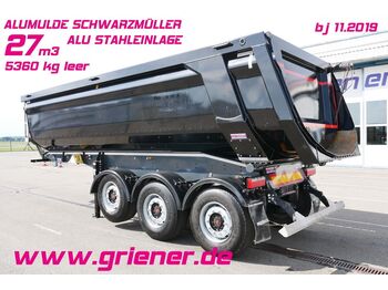 Tipper semi-trailer Schwarzmüller K-serie ALUMULDE STAHLEINLAGE 27m3 nur 5360 kg: picture 1