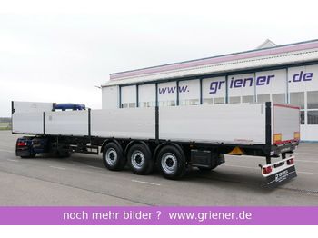 Dropside/ Flatbed semi-trailer Schwarzmüller S1 / BAUSTOFF 1000 mm bordwände neue bremse: picture 1