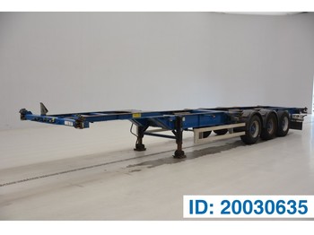 Container transporter/ Swap body semi-trailer TURBO'S HOET 2 x 20-40 ft skelet: picture 1