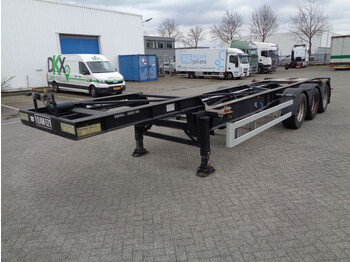 Container transporter/ Swap body semi-trailer TURBO'S HOET 3 axle, 20 ft., BPW, BE trailer, TOP!: picture 1