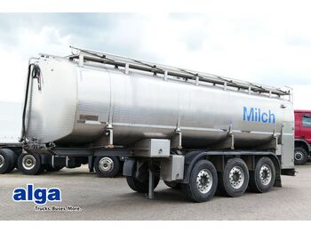 HLW STA 35, Isoliert, 2x Lenkachse, 27m³, Milch  - Tank semi-trailer
