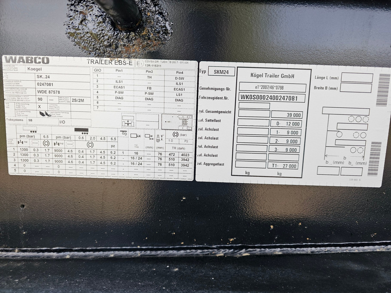 Tipper semi-trailer Kögel SKM24