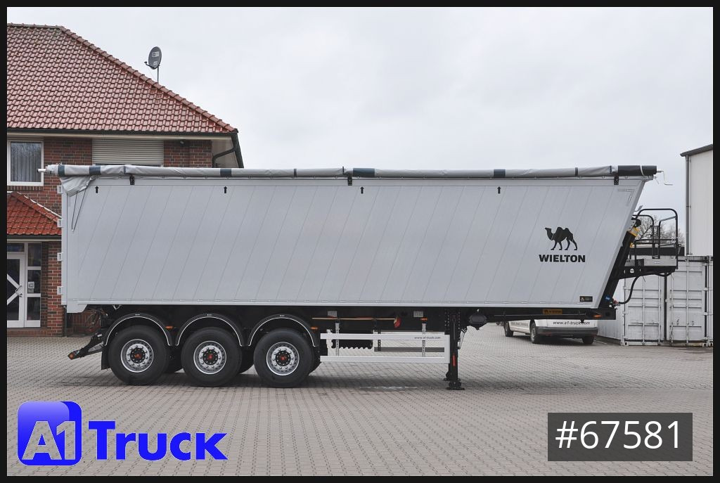 Tipper semi-trailer WIELTON Wielton 55m³ Neu+Sofort, 2x  Alu Kipper Kombitür, sofort verfügbar