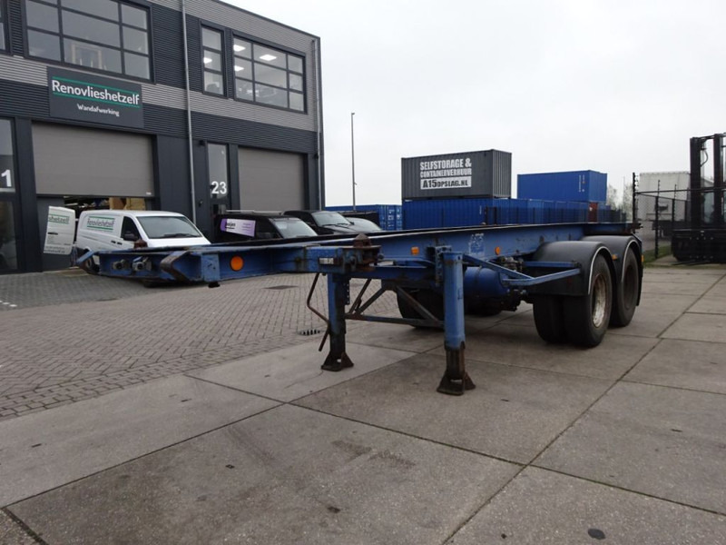 Container transporter/ Swap body semi-trailer Van Hool 20 FT Container Chassis / Steel Suspension / Double Tyres: picture 4