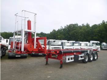 Container transporter/ Swap body semi-trailer Van Hool 3-axle container chassis (tipping) + compressor: picture 1