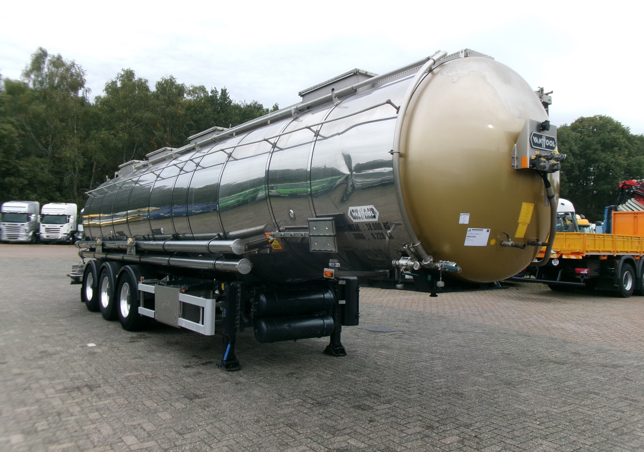 Tank semi-trailer for transportation of chemicals Van Hool Chemical tank inox 33 m3 / 3 comp / ADR 30-03-2024: picture 2