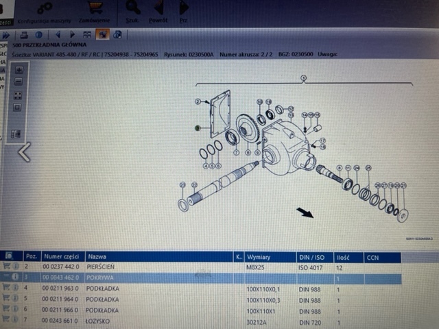 Transmission for Agricultural machinery Claas Variant obudowa 000843462 , Walterscheidt 556049: picture 3