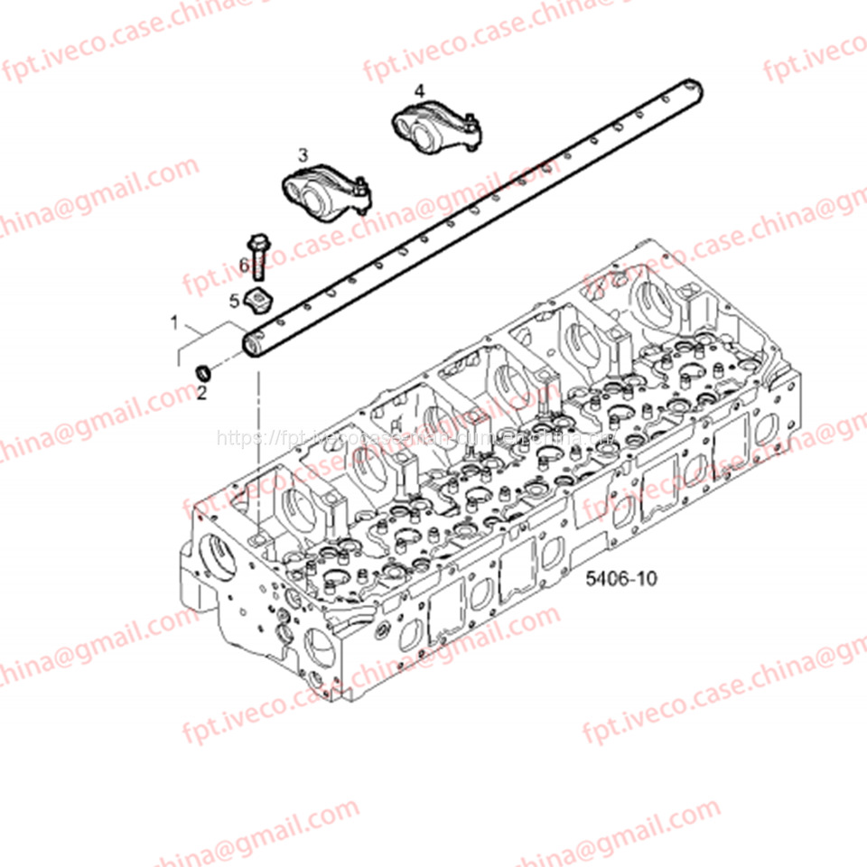 Engine and parts for Bus FPT IVECO CASE Cursor9Bus F2CFE612D*J231/F2CFE612A*J098 5802748674 ROCKER SHAFT 504189213: picture 3