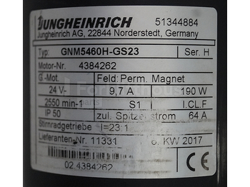Engine for Material handling equipment Jungheinrich 51344884 Steering motor 24V type GNM5460H-GS23 sn 4384262: picture 2