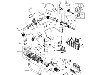 John Deere 9470RX - Zawór obiegu spalin DZ119115 (Silnik) - valve