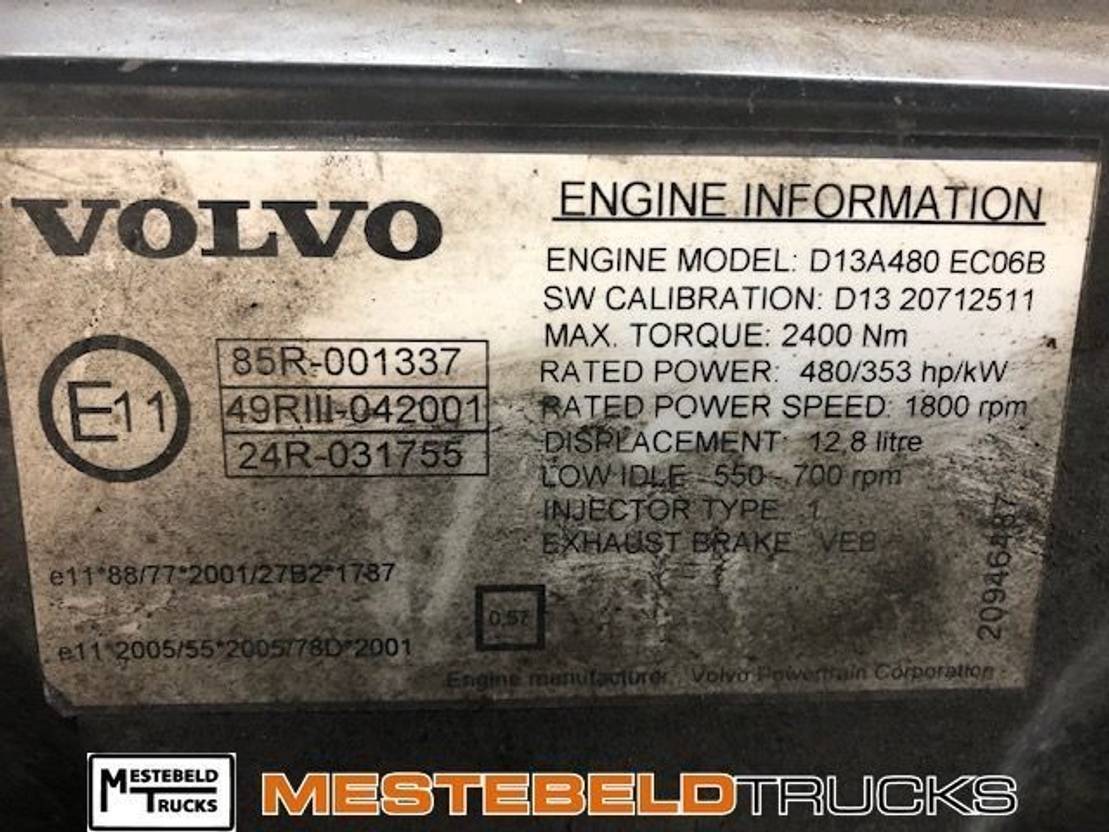 Engine for Truck Volvo Motor D13A 480 EC6B: picture 5