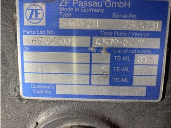 Transmission for Material handling equipment ZF 5 WG 211: picture 1