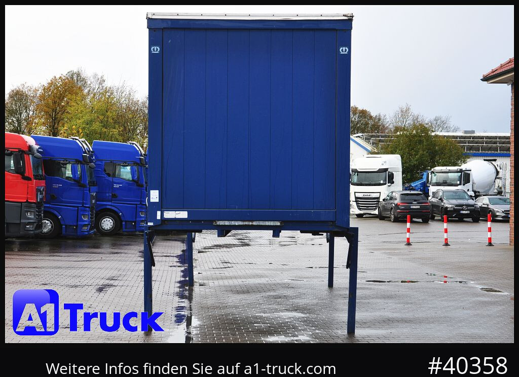 Curtainside swap body KRONE Wechselbrücke 7,45, Code XL, Bordwand, neue Plane